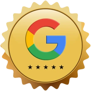 Google five star rating badge