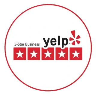 Yelp five star business badge