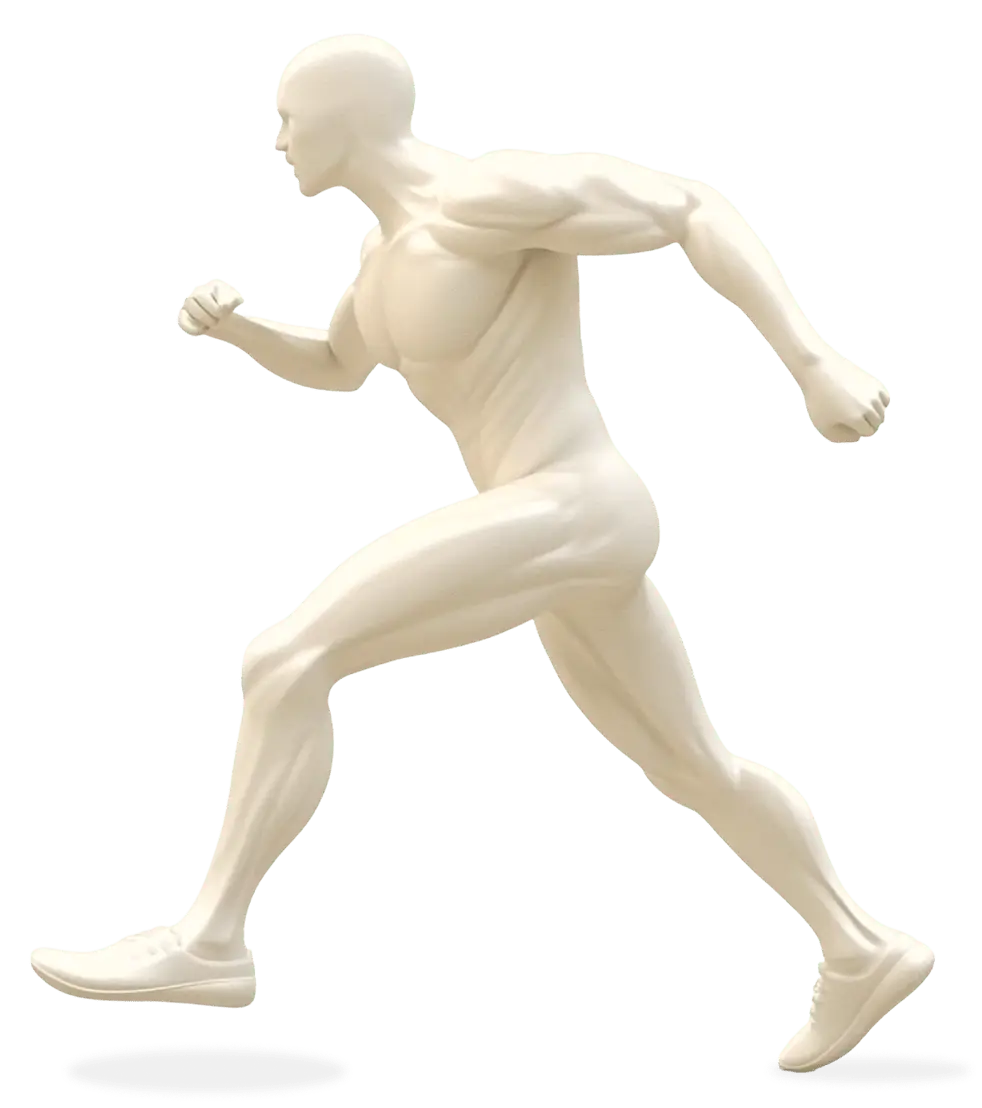 Body model highlighting six common areas we treat in Old Bridge