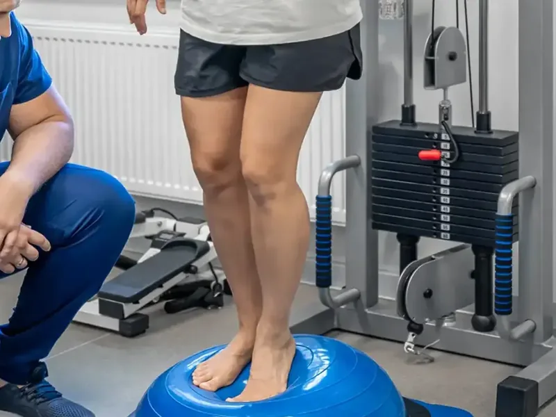A patient training balance and control to stop the problem returning, the Prevent phase